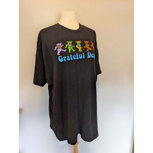 Grateful Dead Retro Dancing Bears Shirt Men's Size 3XL Black Cotton T-Shirt